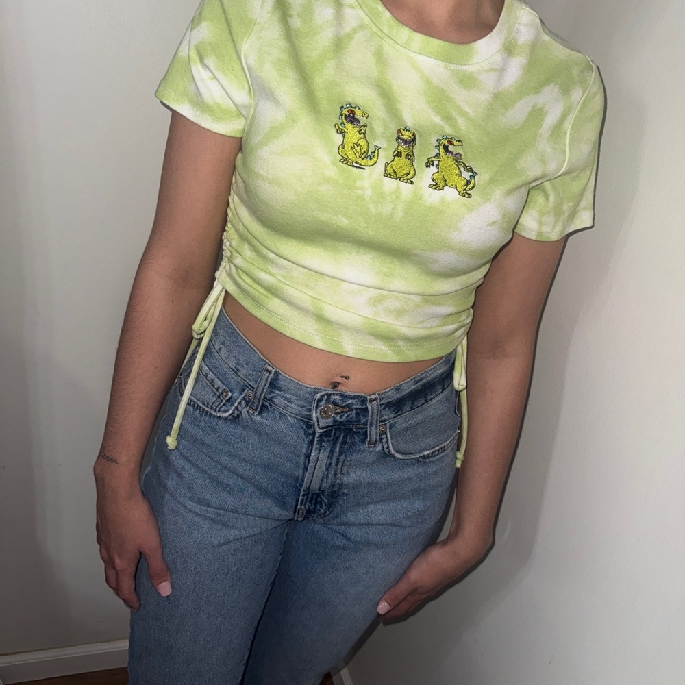 Nickelodeon Tie-Dye Cropped Top - Green